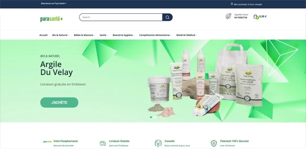 Page d'accueil du site parasanteplus.fr