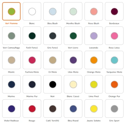 Choix des couleurs