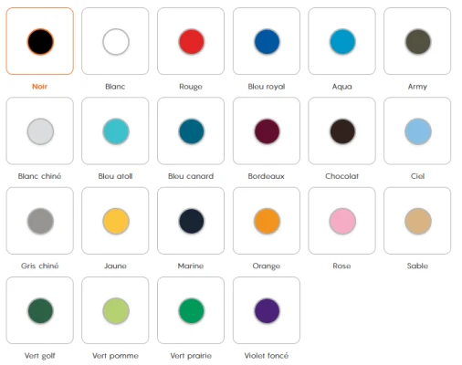 Choix des couleurs